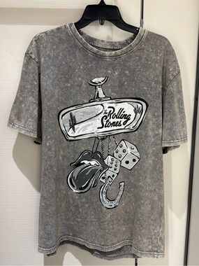 THE ROLLING STONES Retro Wild Horses Stonewash Distressed Style T-Shirt Men’s L